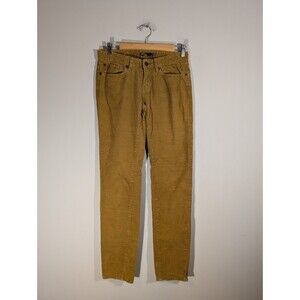 Prana Womens Mustard Trinity Low Rise Corduroy Slim Pants Sz 2 Outdoor Casual